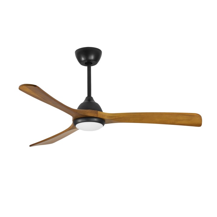 Ventilador de Techo Bosc LED 19W 2800K Negro Madera clara 870lm Forlight VE-0013-NEG