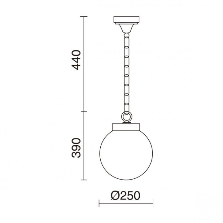 Suspensión clásica BOOM IP43 E27 42W Blanco DOPO 036A-G05X1A-01