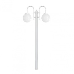 Columna clásica 2 brazos BOOM IP43 E27 2x42W 1915mm Blanco DOPO 036E-G05X1A-01