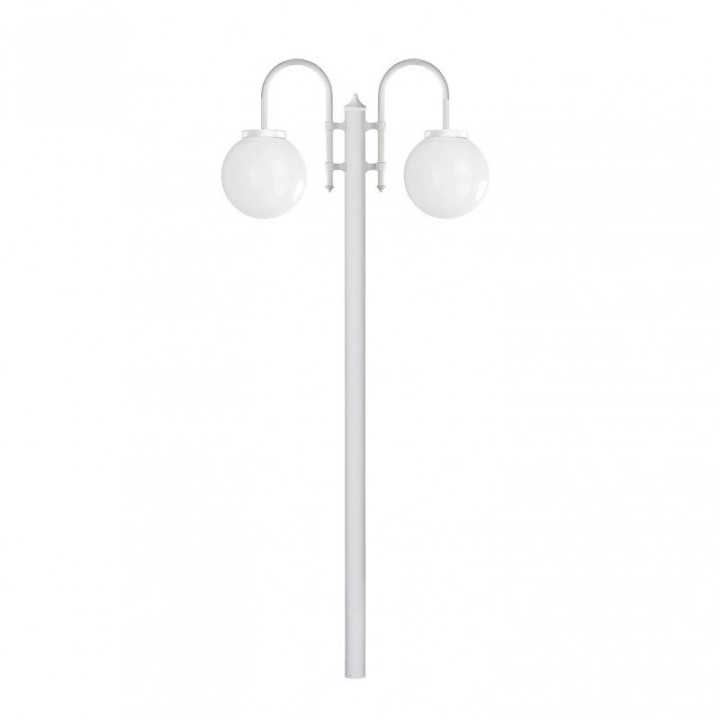 Columna clásica 2 brazos BOOM IP43 E27 2x42W 1915mm Blanco DOPO 036E-G05X1A-01