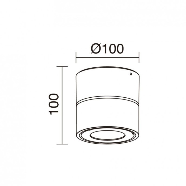 Proyector superficie tilt DISC IP65 LED COB 12.40W 1480lm CRI80 3000K 14º Antracita CRISTHER 1000A-L3113B10-04