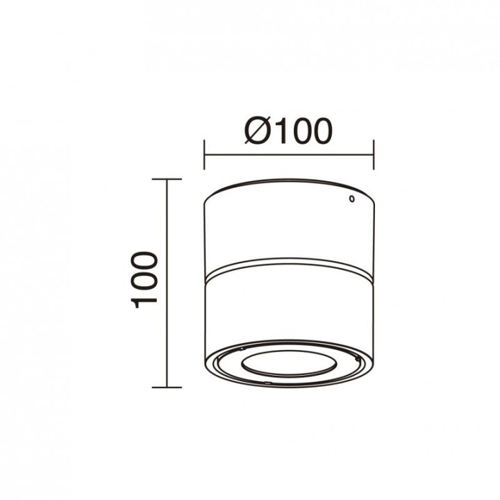 Proyector superficie tilt DISC IP65 LED COB 12.40W 1540lm CRI80 4000K 14º Blanco CRISTHER 1000A-L3313B10-01