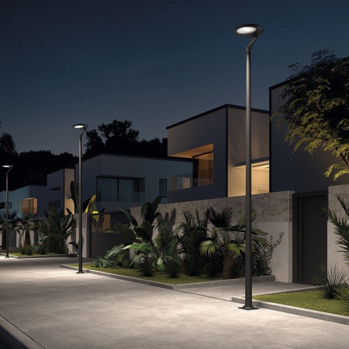Luminaria para poste VENT IP66 LED SMD 67.50W 11800lm CRI80 4000K 95º 410mm Antracita CRISTHER 1001A-L3375A90-04
