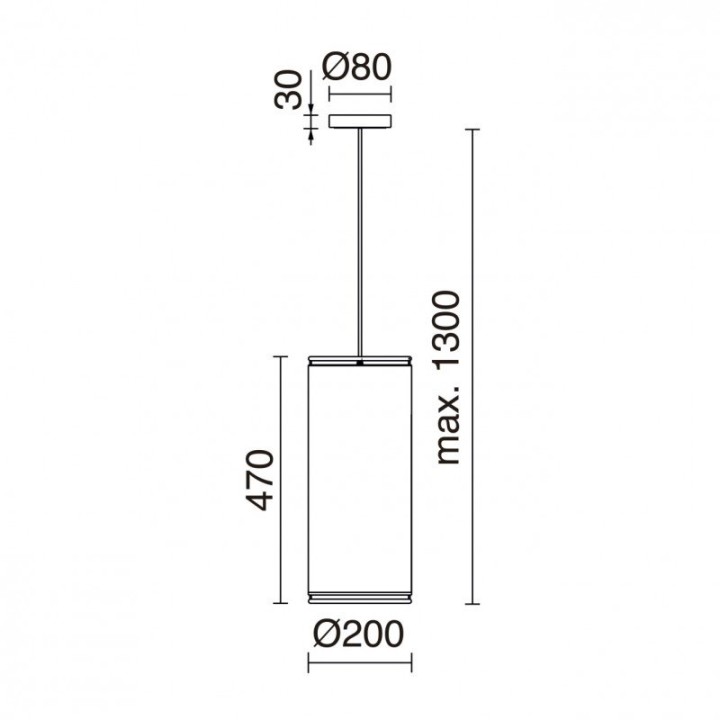 Suspensión AKIRO Small E27 15W Negro Lino-saco EXO 1014A-G05X1A-02-SC