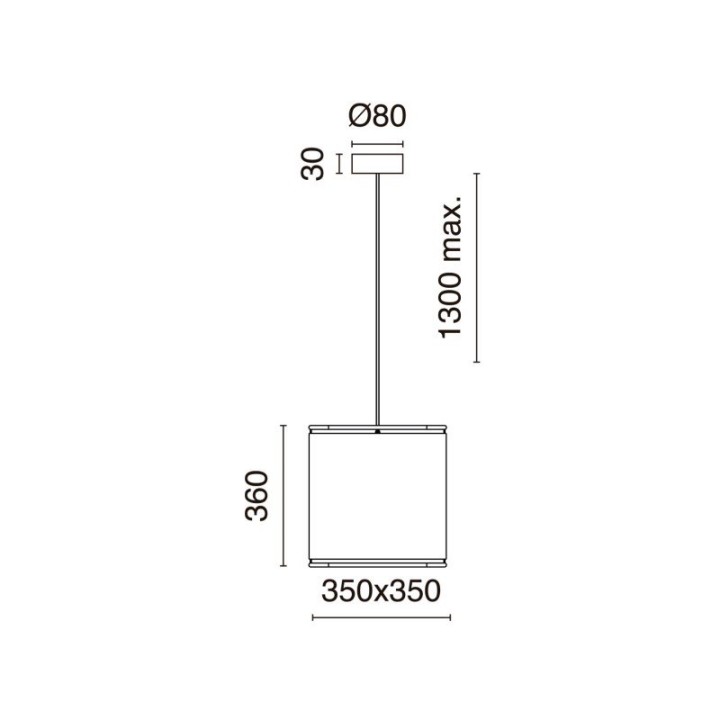 Suspensión AKIRO Large E27 15W Negro EXO 1014B-G05X1A-02
