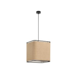 Suspensión AKIRO Large E27 15W Negro Lino-saco EXO 1014B-G05X1A-02-SC