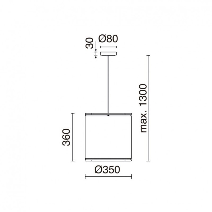 Suspensión AKIRO Large E27 15W Negro Lino-saco EXO 1014B-G05X1A-02-SC