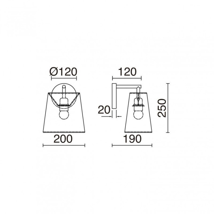 Aplique NEMO E27 40W Blanco Beige Dreams EXO 1017A-G05X1A-01-D2