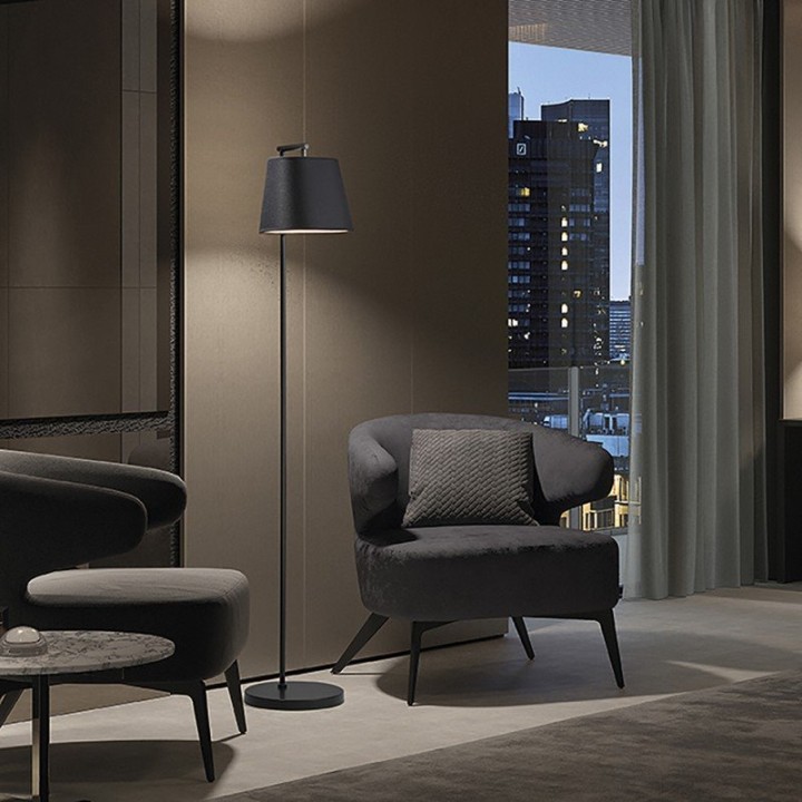 Pie de salón NEMO E27 40W Negro Negro Dreams EXO 1017C-G05X1A-02-D4