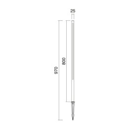 Proyector piqueta LANCE IP65 LED SMD AC 12W 1280lm CRI80 4000K 80º Antracita CRISTHER 1024A-L3312BX0-04