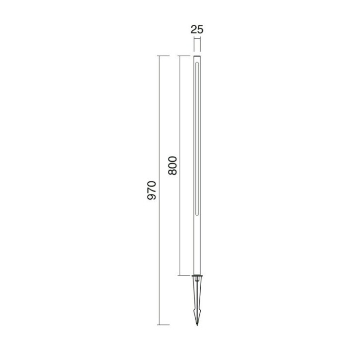 Proyector piqueta LANCE IP65 LED SMD AC 12W 1280lm CRI80 4000K 80º Antracita CRISTHER 1024A-L3312BX0-04
