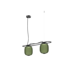 Suspensión KRISTA D183 Corte de fase C LED SMD AC 2x10W 830lm CRI90 2700K Negro Verde EXO 1028B-L38RCB-02-05