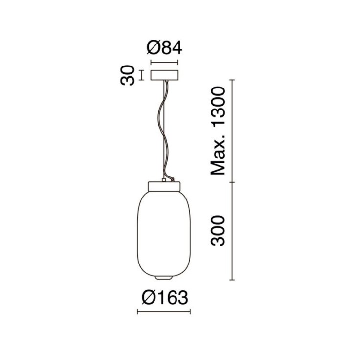 Suspensión KRISTA D163 Corte de fase C LED SMD AC 10W 830lm 2700K Negro Azul EXO 1028D-L38RCB-02-06