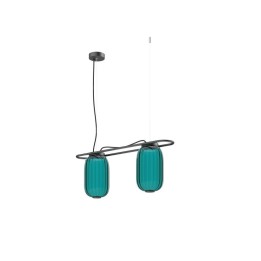 Suspensión KRISTA D163 Corte de fase C LED SMD AC 2x10W 830lm CRI90 2700K Negro Azul EXO 1028E-L38RCB-02-06