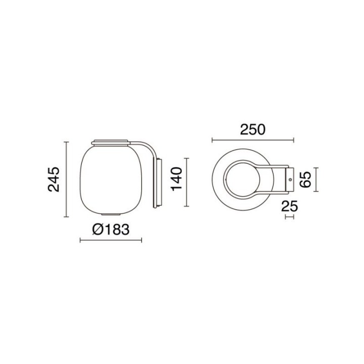 Aplique KRISTA D183 Corte de fase C LED SMD AC 10W 830lm CRI90 2700K Fumé gris Negro EXO 1028G-L38RCB-02-FG