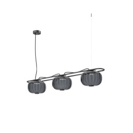 Suspensión KRISTA D240 Corte de fase C LED SMD AC 3x10W 830lm CRI90 2700K Negro Fumé gris EXO 1028J-L38RCB-02-FG