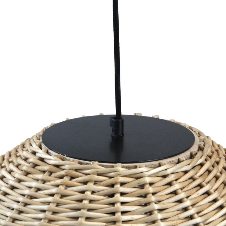 Suspensión NATURAL Small E27 15W Negro Mimbre oscuro EXO 1029A-G05X1A-02-M2