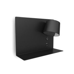 Aplique lector SERENE  Left LED SMD 6W 732lm CRI80 3000K USB A-USB C Negro EXO 1031A-L3106B-02