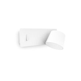 Aplique lector SERENE Slim LED SMD 6W 732lm CRI80 3000K USB A-USB C Blanco EXO 1031C-L3106B-01