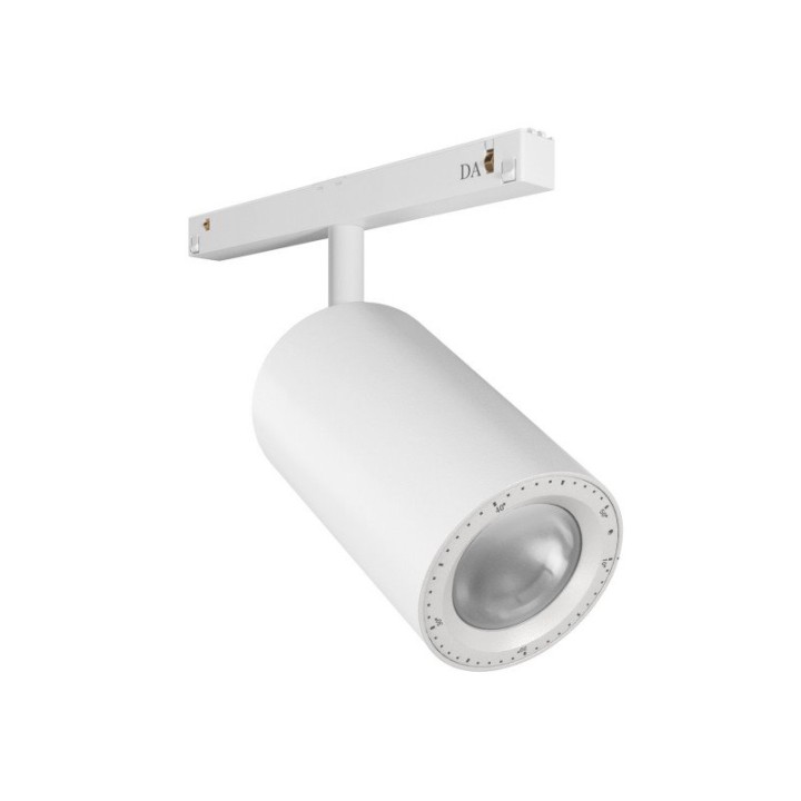 Proyector carril 48V tilt CRETE1 Dali LED COB 12.90W 1208lm CRI90 3000K 12º/46º Blanco INDELUZ 1032D-L3913VVD-01