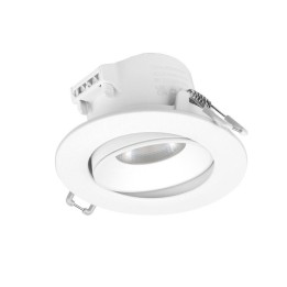 Empotrable techo tilt KRAO IP44 Corte de fase C LED SMD AC 9W 750lm/850lm/800lm CRI80 2700K/3000K/4000K 38º Blanco INDELUZ 1036D