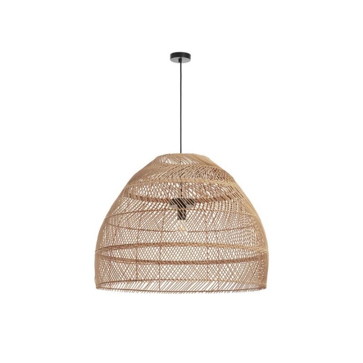 Suspensión VIETNAM XL E27 15W Negro Mimbre oscuro EXO 1037B-G05X1A-02-M2