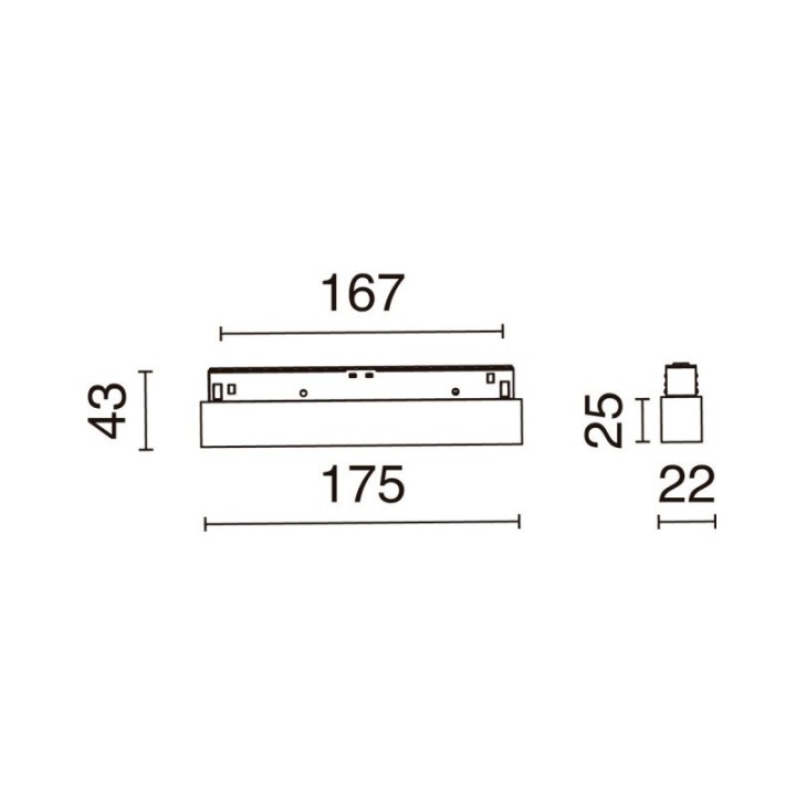 Proyector carril 48V CRETE2 LED SMD 7.50W 810lm CRI90 3000K 16º Blanco INDELUZ 1038A-L3908V10-01