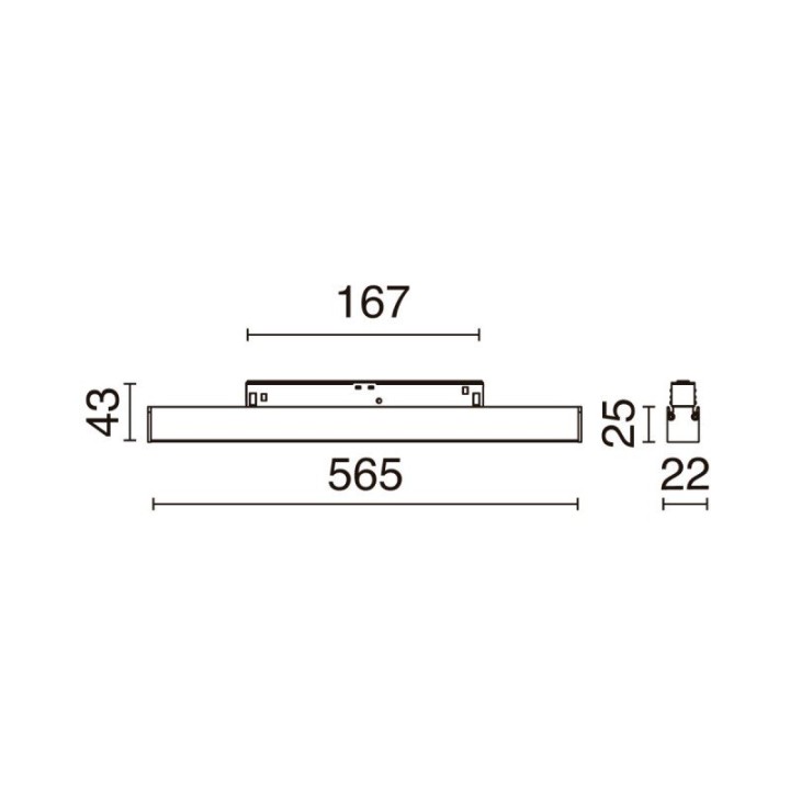 Proyector carril 48V CRETE2 Dali LED SMD 12.60W 1393lm CRI90 3000K 115º Negro INDELUZ 1038D-L3913VBD-02
