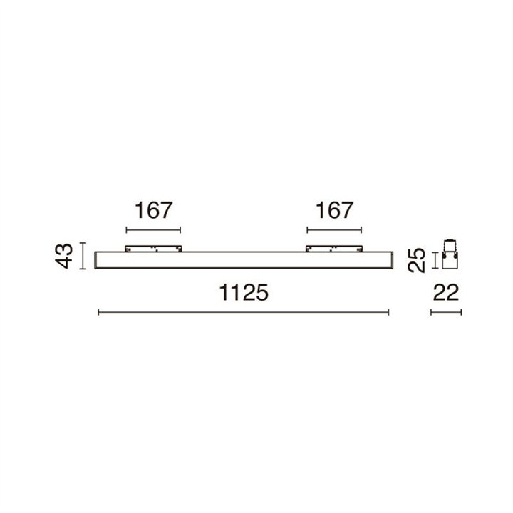 Proyector carril 48V CRETE2 LED SMD 25.20W 2638lm CRI90 2700K 115º Negro INDELUZ 1038E-L3825VB0-02