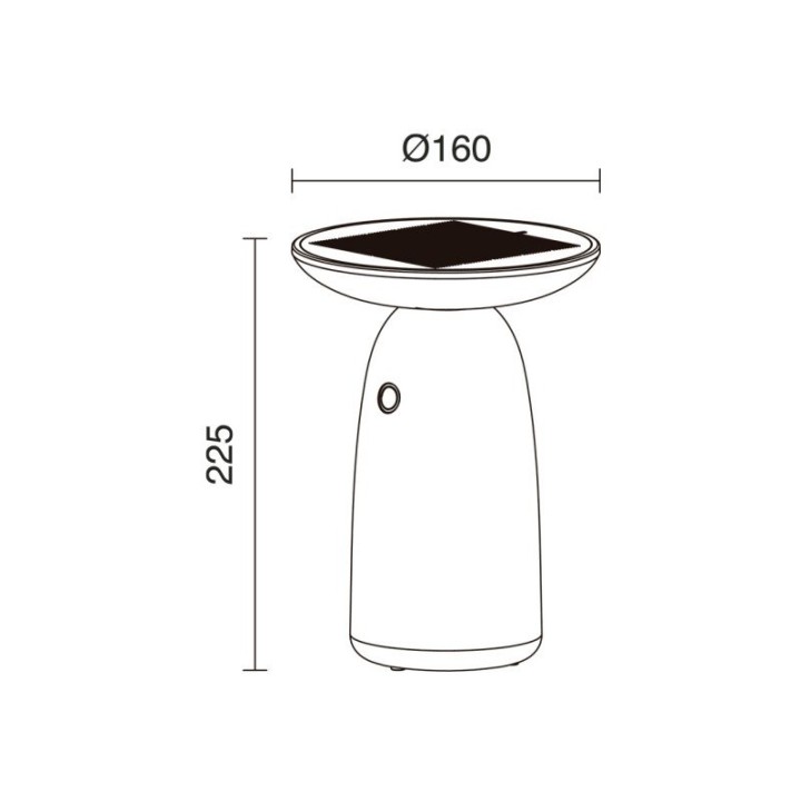 Portátil VERSA IP44 LED SMD 10W 1000lm CRI80 3000K microUSB Negro DOPO 1041A-L4103K-02