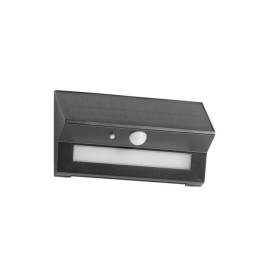 Aplique solar TONA Asymmetric IP44 LED SMD 6W 600lm CRI80 3000K Crepuscular,Movimiento Negro DOPO 1042B-L4106K-02