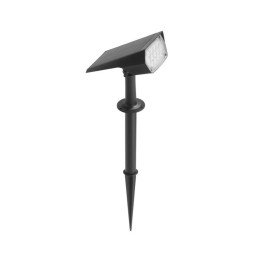 Proyector piqueta solar tilt LUMBER IP65 LED SMD 2W 160lm CRI80 3000K 30º Crepuscular Negro DOPO 1043A-L4103K-02