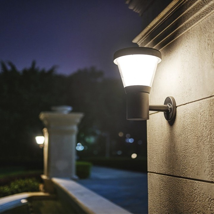 Aplique solar ERGO IP65 LED SMD 4.50W 435lm/445lm CRI80 3000K/4000K 90º Crepuscular Negro DOPO 1044A-L4105K-02