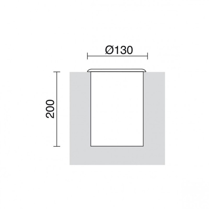 Empotrable suelo FOCUS IP66 GU10 LED Bulb 5W 345lm CRI80 3000K 36º Negro CRISTHER 113A-L2105A-02