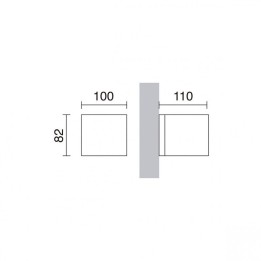 Aplique ISORA IP65 Corte de fase L,C LED COB AC 4W 355lm CRI90 4000K Blanco DOPO 157A-L0205B-01