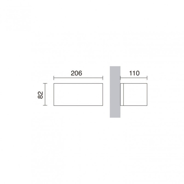 Aplique ISORA IP65 LED SMD 8.30W 1595lm CRI80 4000K Gris DOPO 157C-L0209B-03