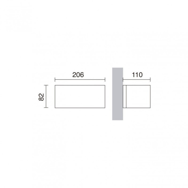 Aplique ISORA IP65 LED SMD 2x8.30W 1595lm CRI80 4000K up-down Marrón cobrizo DOPO 157D-L02G9B-91